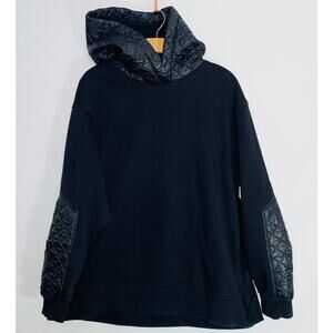 Zara‎ Mixed Materials Sweatshirt - Women's Size L - Quilting, Jersey & Canvas